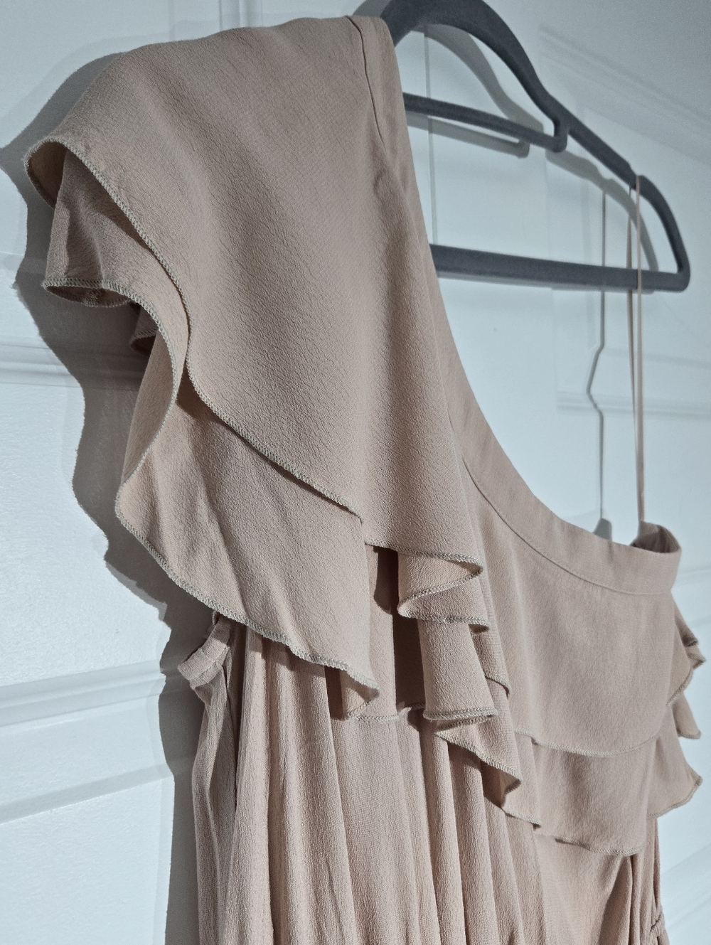 Chelsea28 One-Shoulder Ruffle Maxi Dress - Nude/blush - Picture 2 of 7